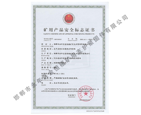 矿用产品安全标志证书 (9)