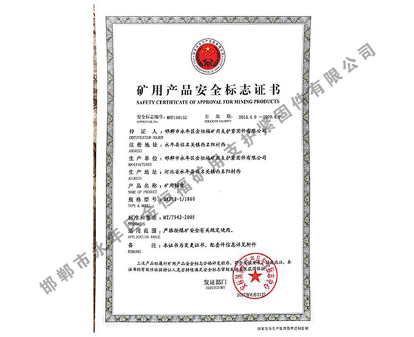 矿用产品安全标志证书 (12)